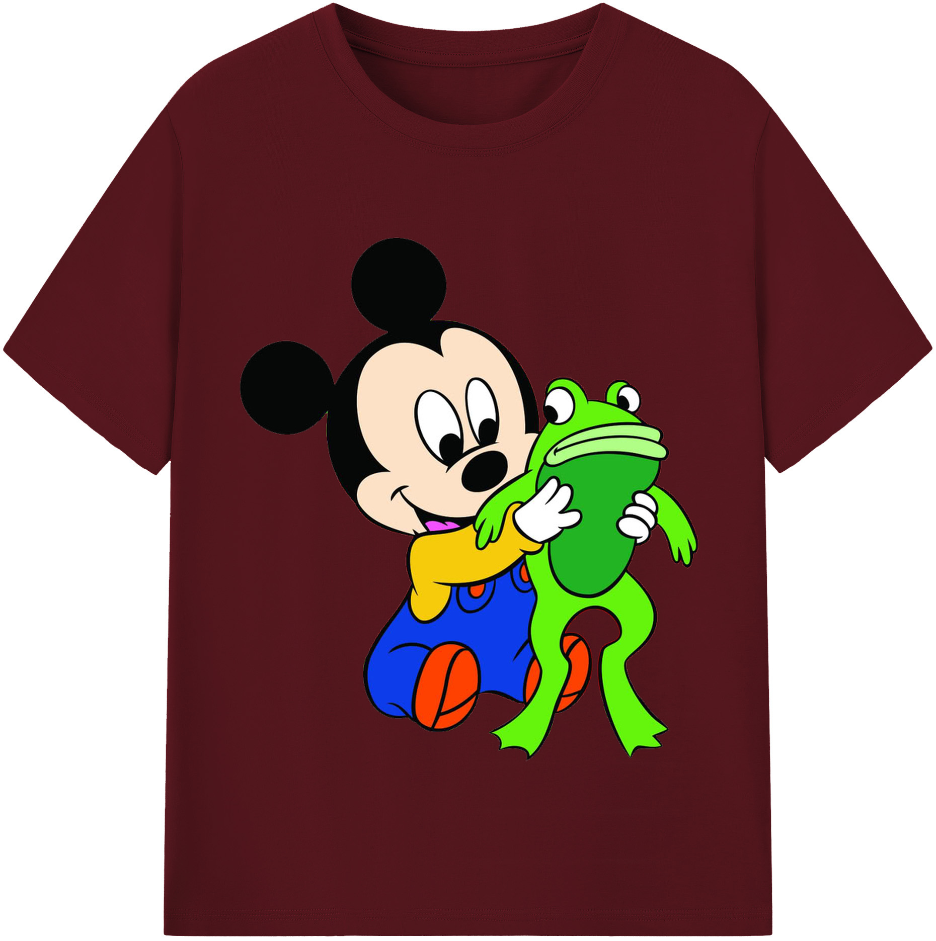 （画像用） ミッキーマウス Mickey Mouse 綿100％半袖Tシャツ（フロントプリント）